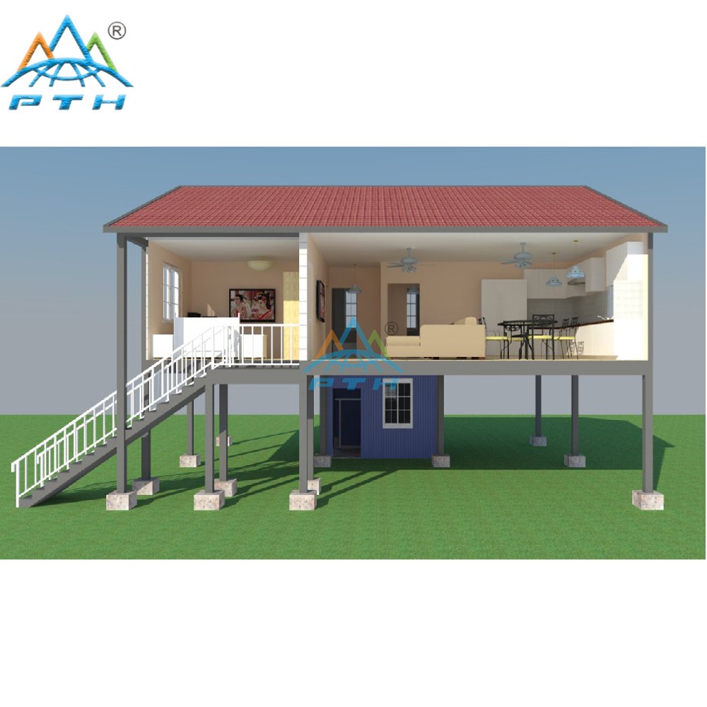  Luxury Prefab Light Steel Structure Villa With 3 Bedroom