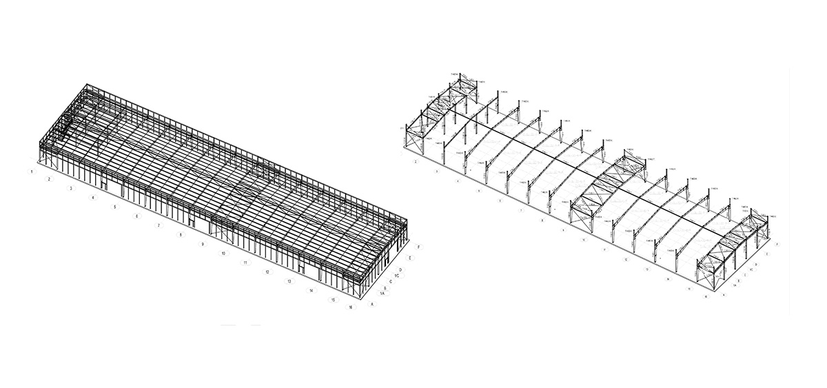 Design Drawing of Steel Structure Warehouse In Albania-2